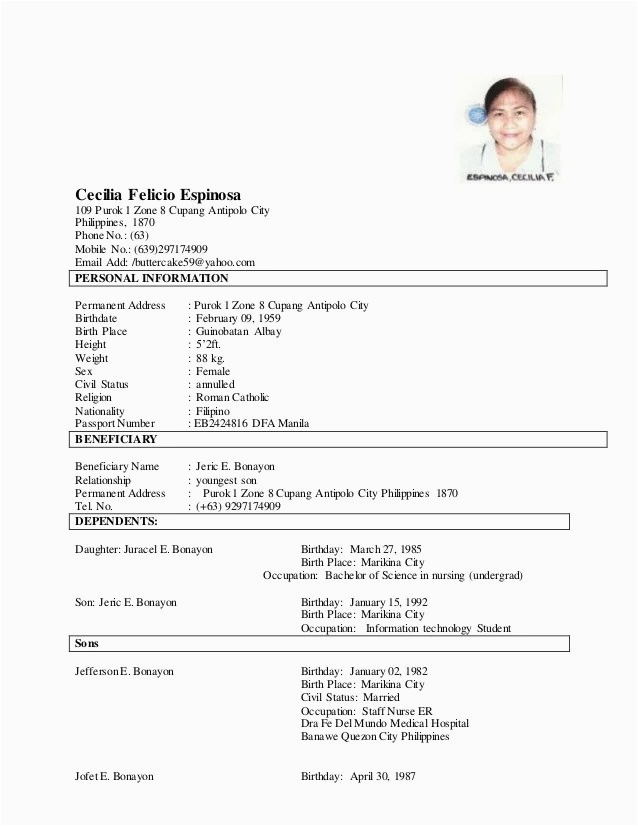 Filipino Resume Sample for High School Graduate Filipino Teacher Resume Sample Best Resume Template Information and