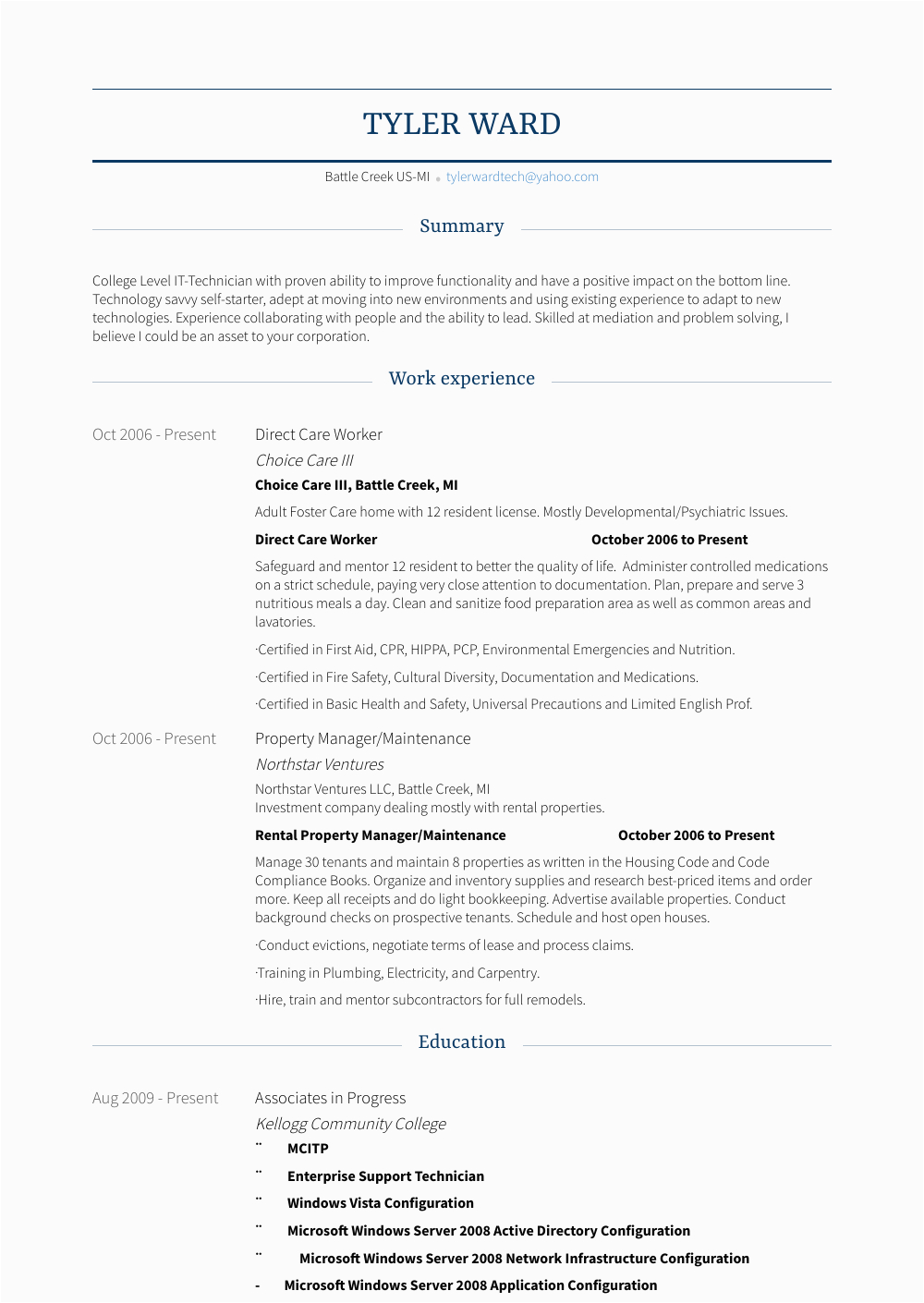 Free Sample Of Direct Care Worker Resume Direct Care Worker Resume Samples and Templates