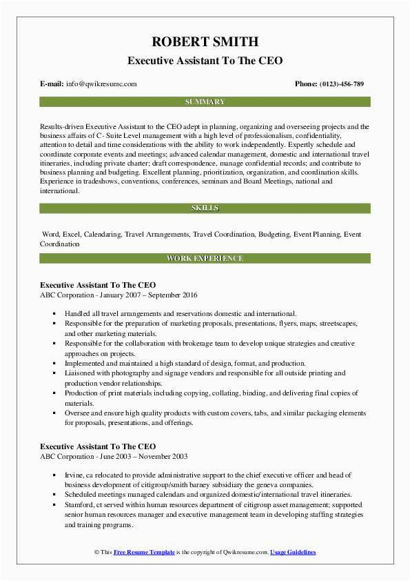 High Level Executive assistant Resume Sample Executive assistant Resume Samples