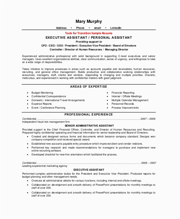 High Level Executive assistant Resume Sample Free 8 Sample Executive assistant Resume Templates In Ms Word