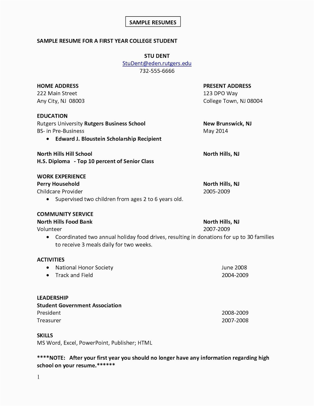 Resume for First Job for Students Sample First Job Sample Resume Sample Resumes