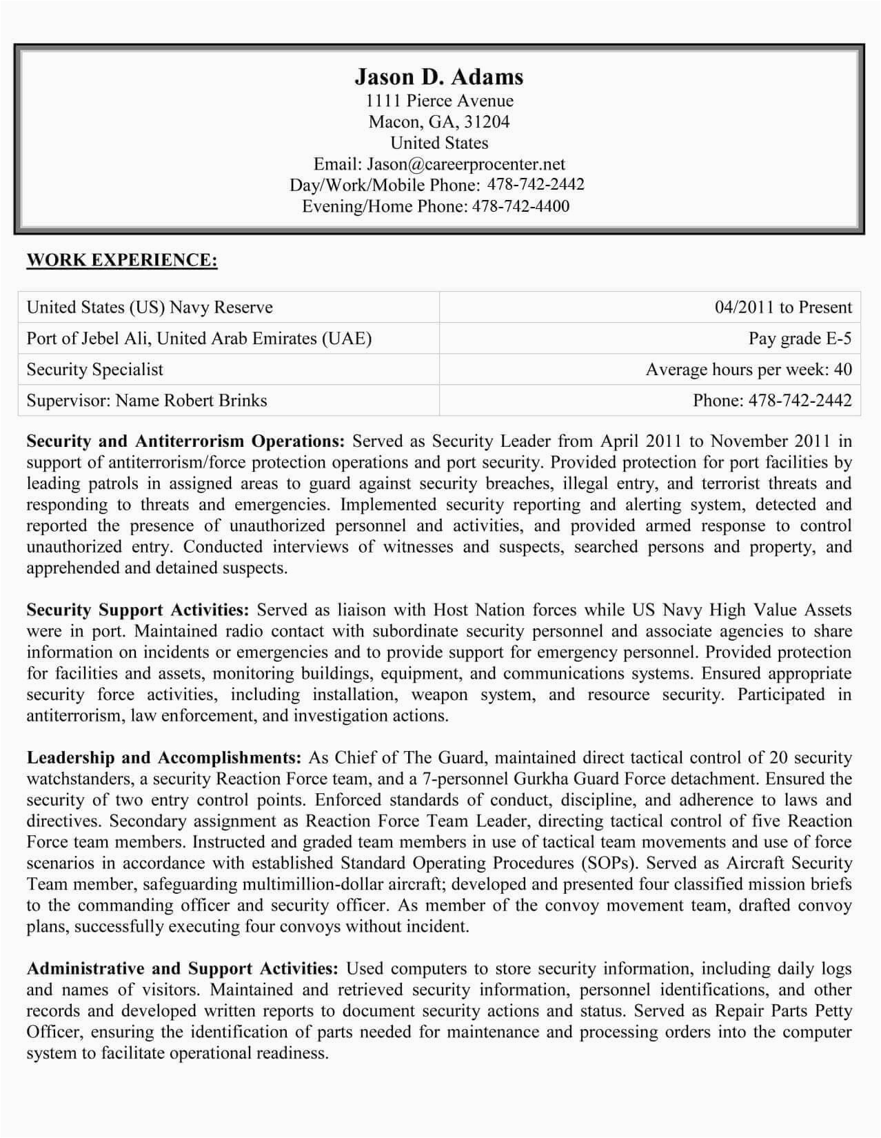 Resume Samples In Outline format Federal Applications Federal Resume Tips Examples & Templates