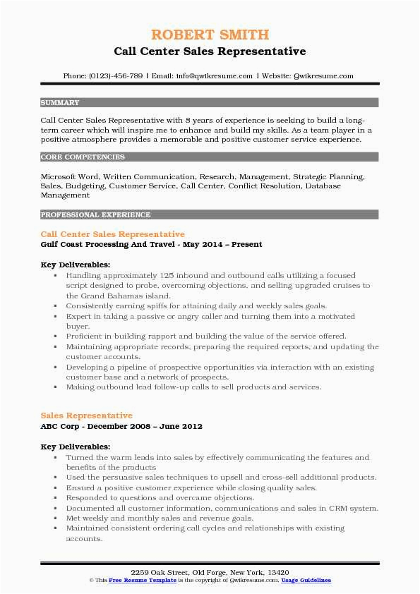 Sales Resume Samples Call Center Agent Call Center Resume Template Mryn ism