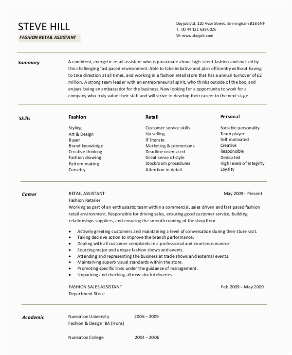 Sample Objectives for Resume In Retail Free 5 Retail Resume Objective Templates In Ms Word