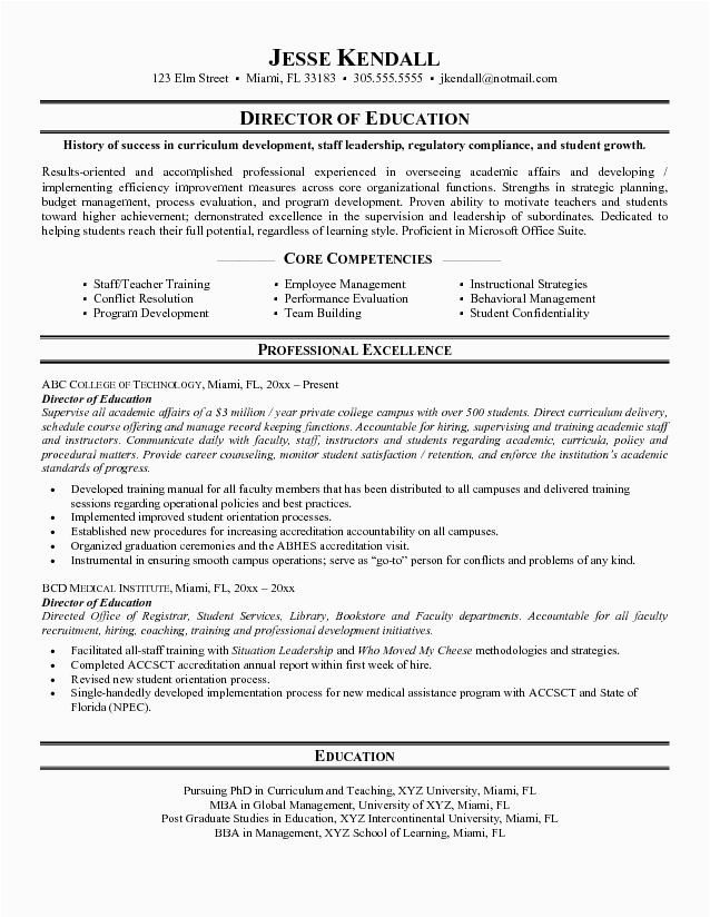 Sample Objectives for Resumes Higher Education Jobs Sample Resume for Education