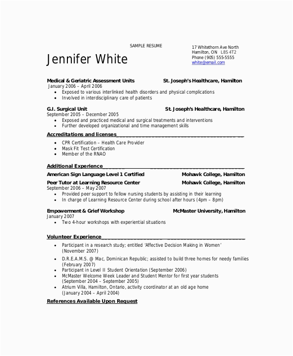 Sample Objectives for Resumes In Nursing Free 7 Nursing Resume Objective Templates In Pdf