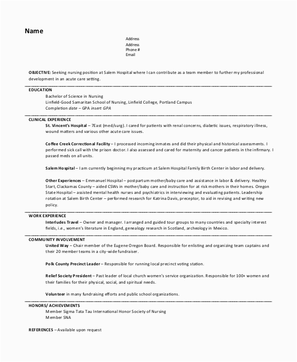 Sample Objectives for Resumes In Nursing Free 7 Nursing Resume Objective Templates In Pdf