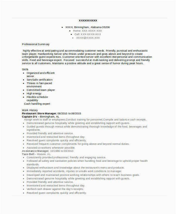 Sample Of Resume for Restaurant Store Manager Store Manager Resume 9 Free Pdf Word Documents Download