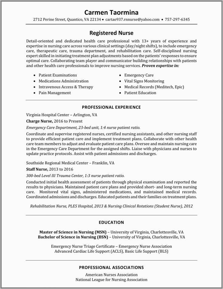 Sample Qualifications In Resume for Nurses How to Write A Nurse Resume Example