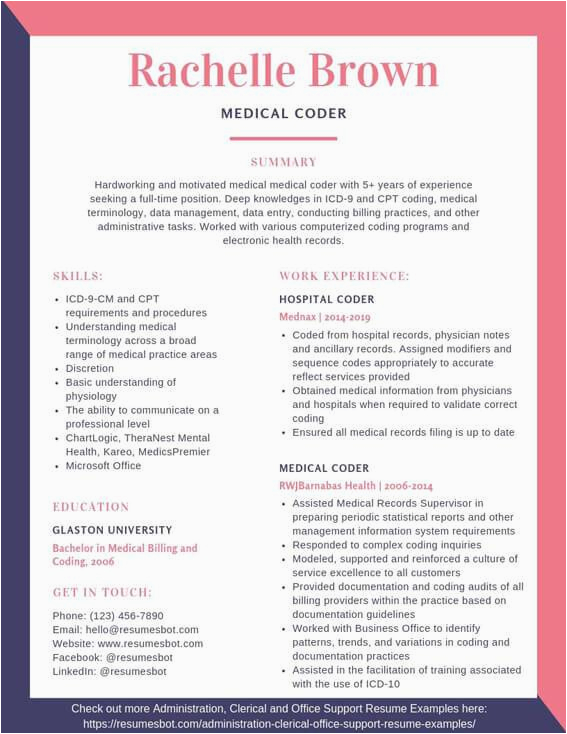 Sample Resume for Entry Level Medical Coder Medical Coder Resume Samples & Templates [pdf Doc] 2022