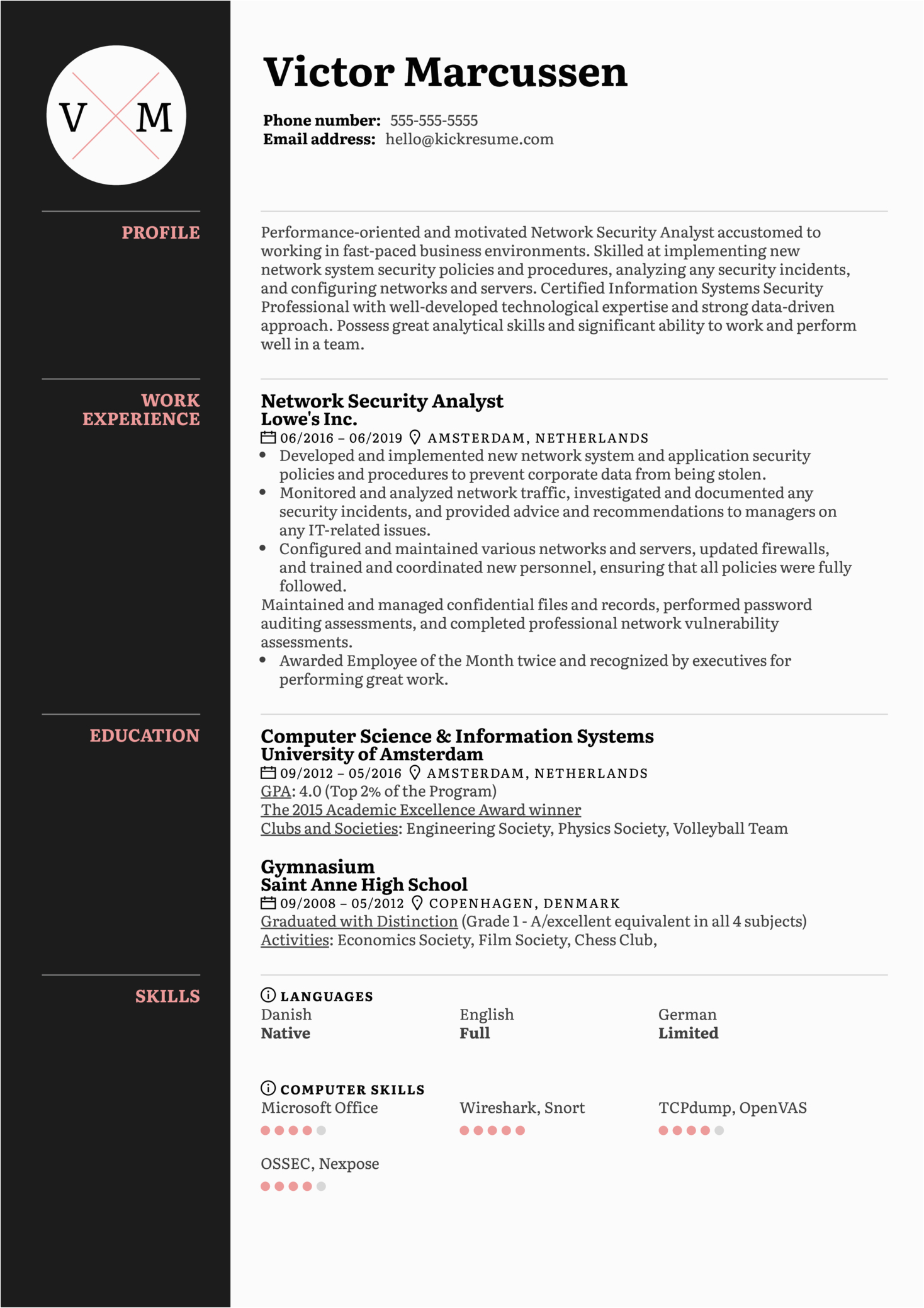 Sample Resume for It Security Analyst It Security Analyst Resume Sample