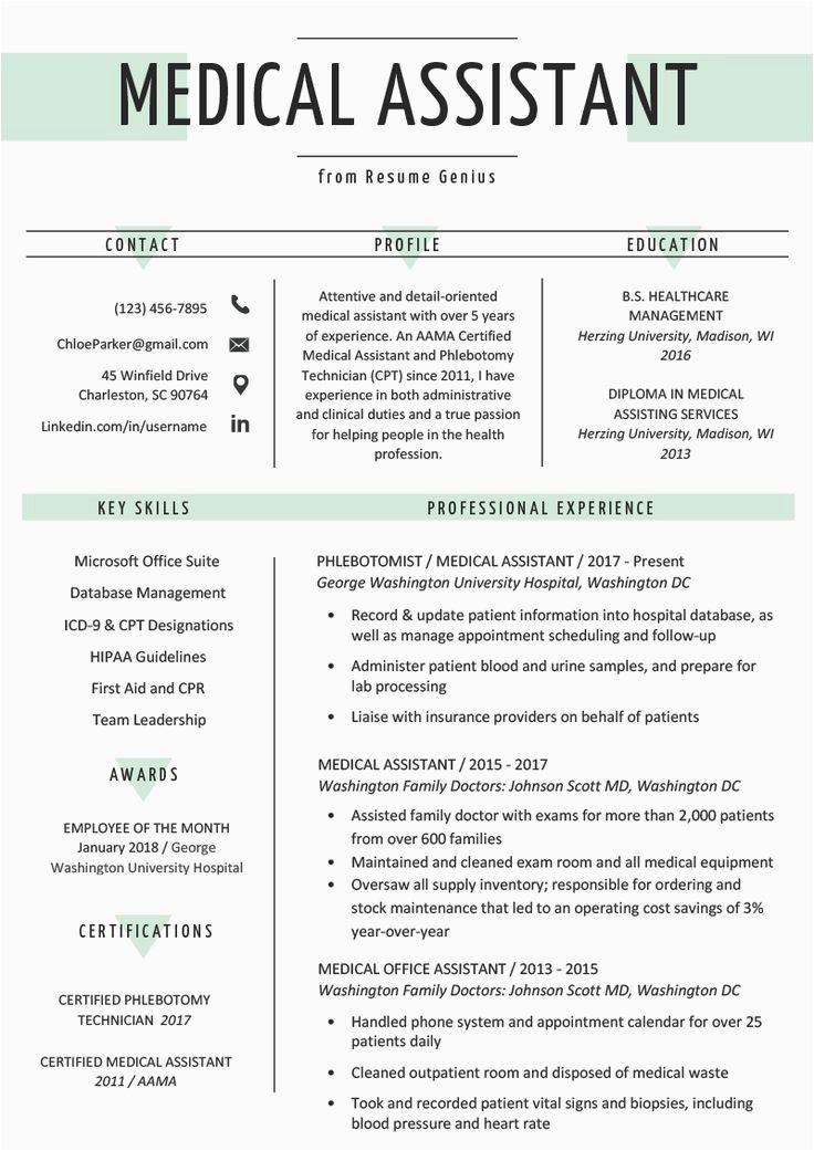 Sample Resume for Physician assistant School Medical assistant Resume Sample & Writing Guide