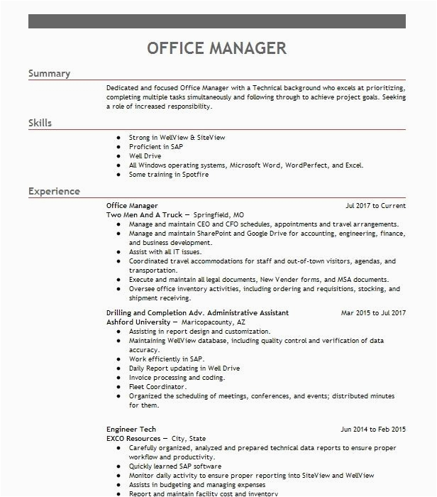 Sample Resume Objective for Office Staff Fice Manager Objectives Resume Objective