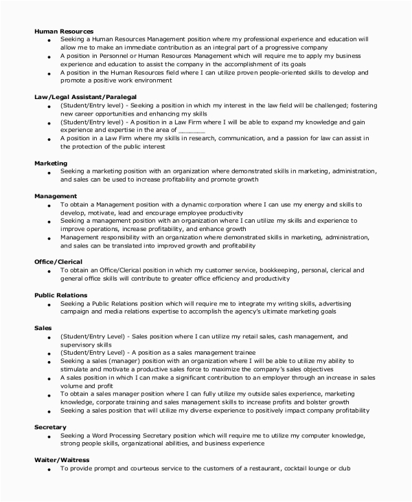 Sample Resume Objective for Sales Position Free 8 Sales Resume Samples In Ms Word