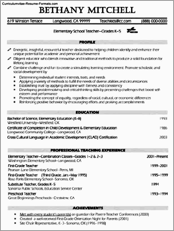 Sample Resume Objective for Teaching Profession Professional Teacher Resume Template