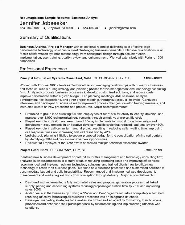 Sample Resume Objective Statement for Business Analyst Free 7 Sample Business Analyst Resume Templates In Pdf Ms In 2020
