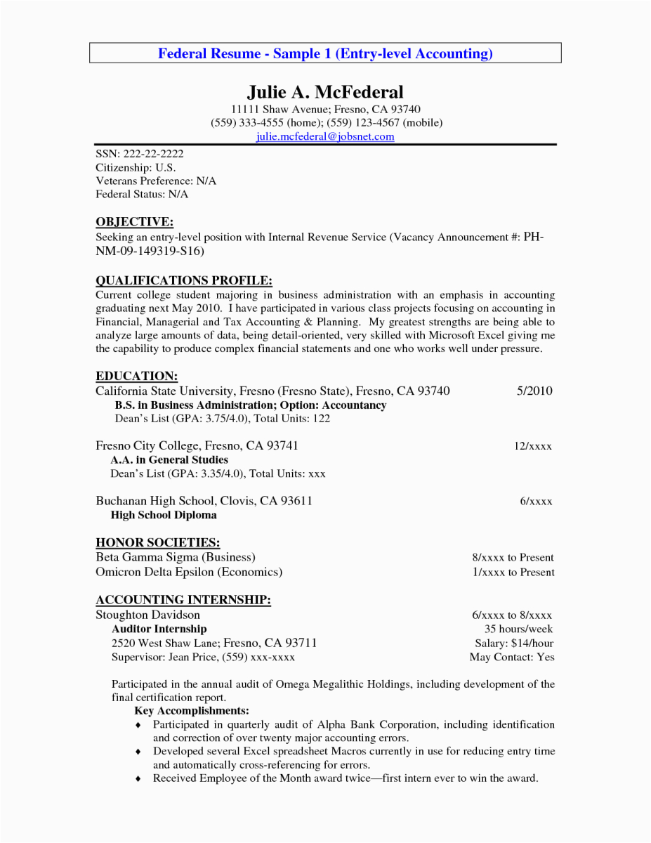Sample Resume Objective Statements Entry Level 14 Entry Level Accounting Resume Objective