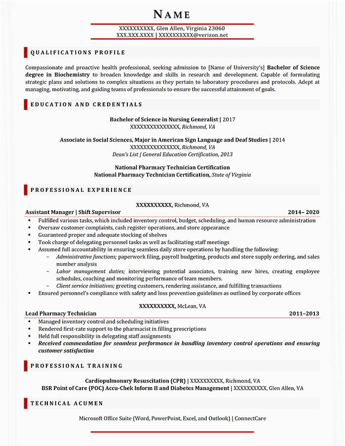 Sample Resume with Bachelors and Masters Degrees Bachelor Of Science In Biochemistry Resume Example