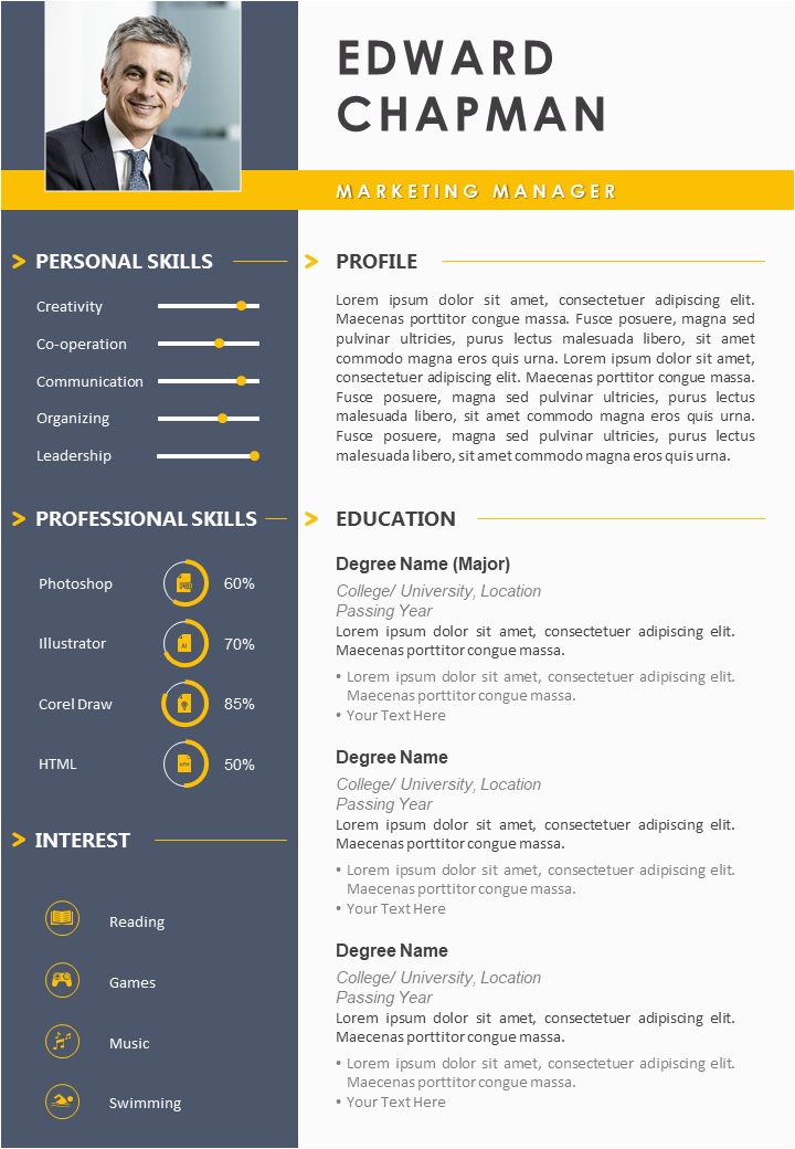 Sample Skills and Capabilities In Resume top 25 Resume Templates for Powerpoint to Showcase Your Skills and