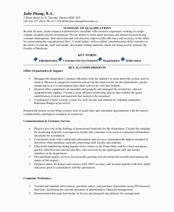 Sample Skills for Administrative assistant Resume Free 9 Sample Administrative assistant Resume Templates In Ms Word