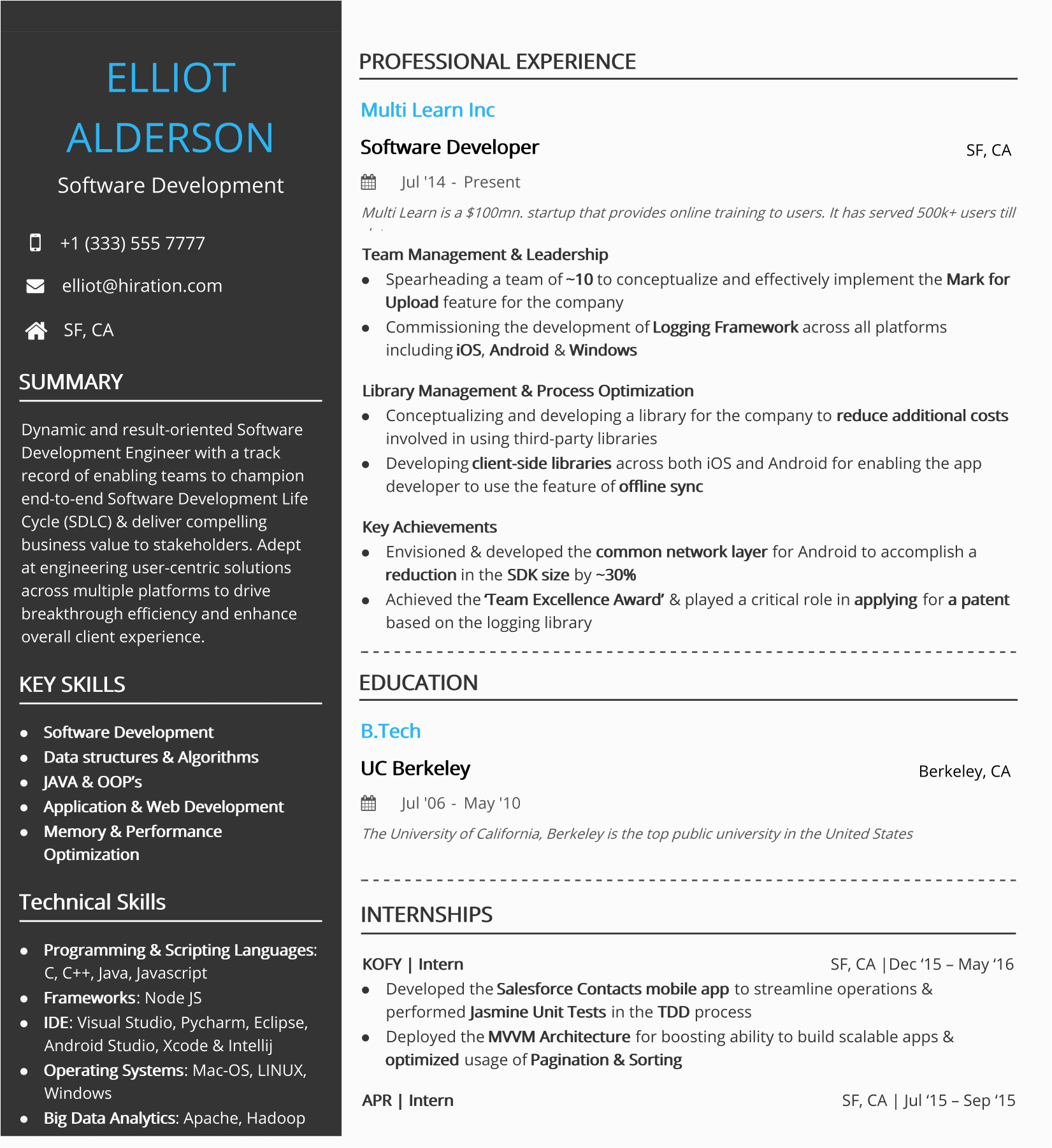Software Engineer One Page Resume Sample E Page Resume Ultimate 2021 Guide with 10 Examples and Samples