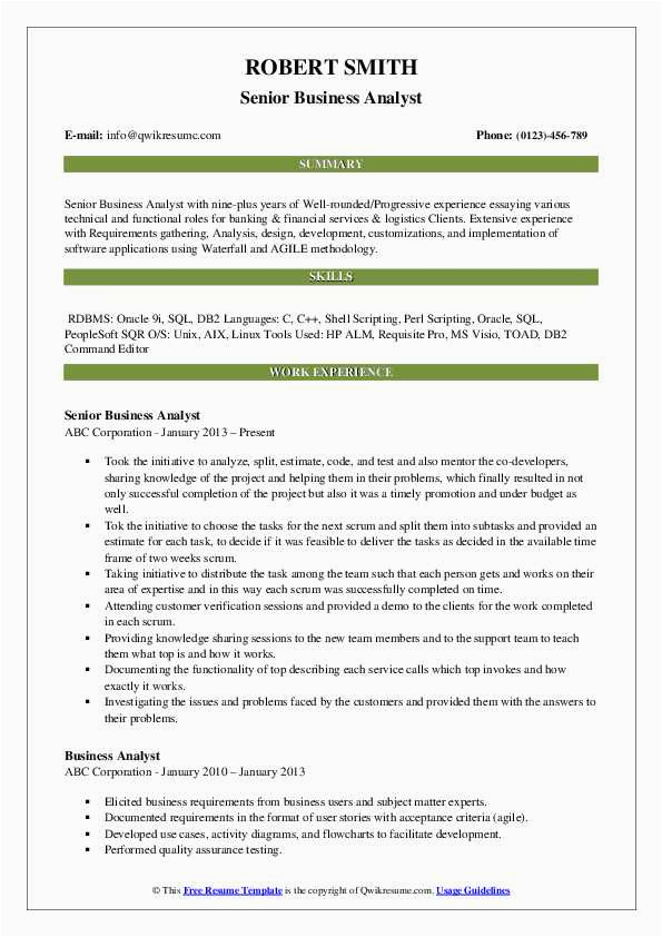 Business Analyst Cto Domain Resume Samples Business Analyst Resume Samples