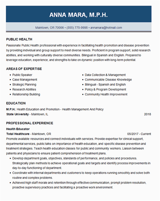 Entry Level Public Health Resume Sample Public Health Professional Resume Examples Best Resume