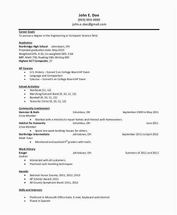 Free Sample Of Resumes for Students 37 Printable Resume Templates Pdf Doc