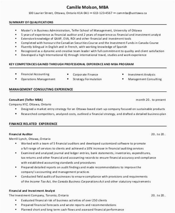 Mba Finance Resume Samples for Experienced 28 Finance Resumes In Pdf