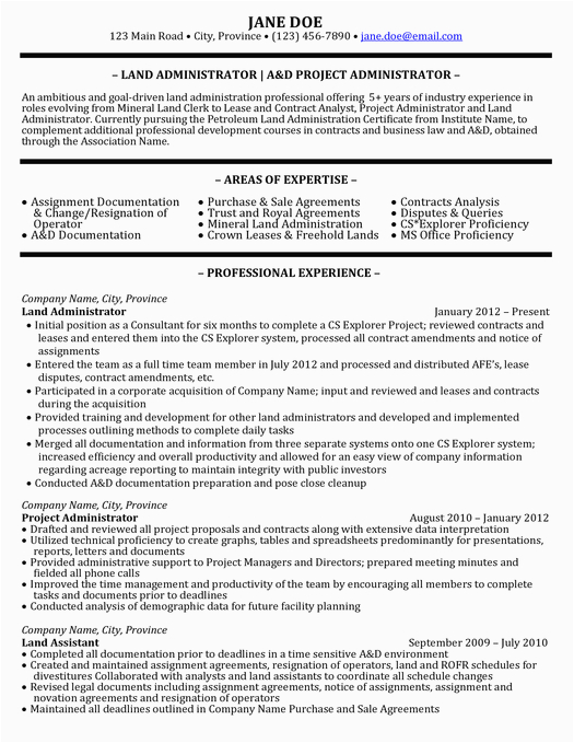 Oil and Gas Project Manager Resume Sample Here to This Administrator Resume Sample