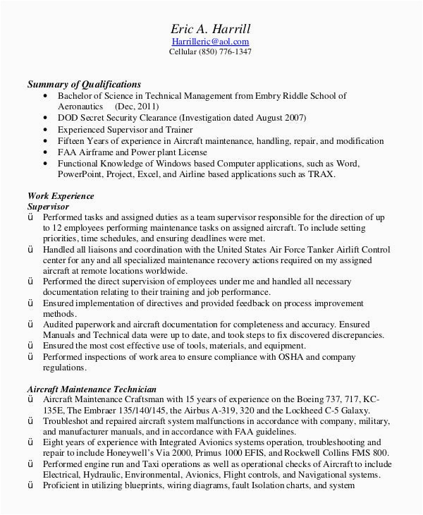 Resume Sample for the Air force Military Resume 8 Free Word Pdf Documents Download
