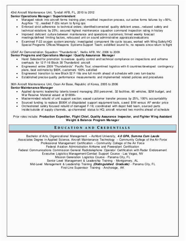 Resume Sample for the Air force Usaf Tar Ed Resume United States Air force Security forces Resume