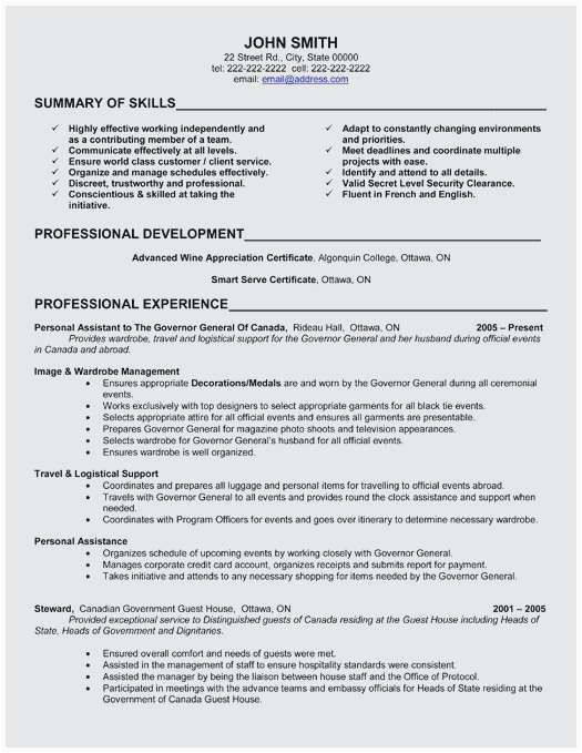 Resume Samples for Canadian Government Jobs Sample Resume for Canadian Government Jobs – Simple Resume