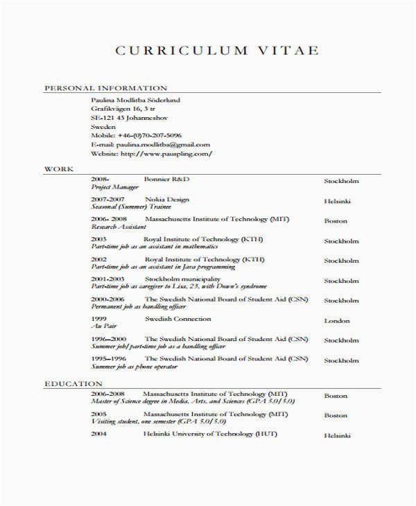 Sample Objectives In Resume for Summer Job 7 Summer Job Resume Templates Free Samples Examples format Download