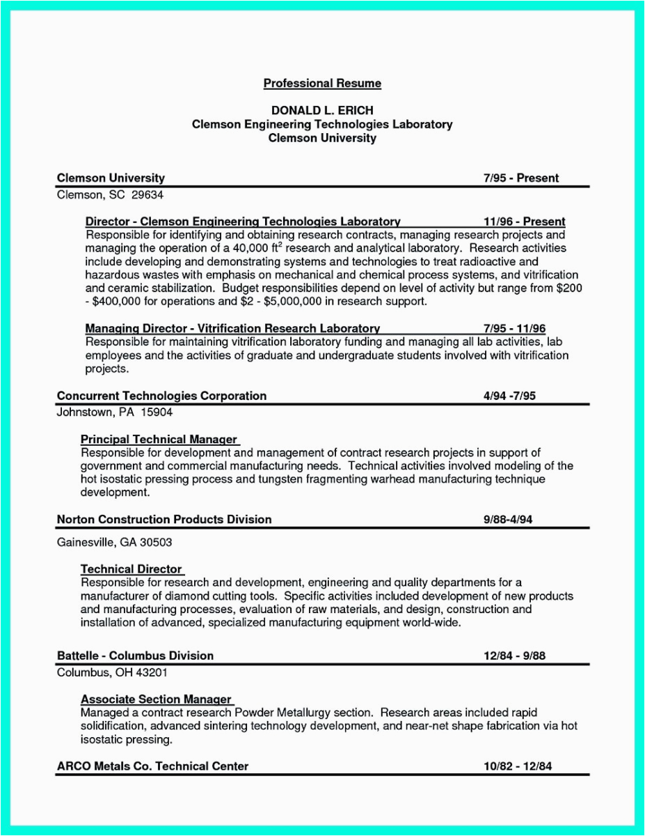 Sample Objectives Of Resume for Engineering Successful Objectives In Chemical Engineering Resume