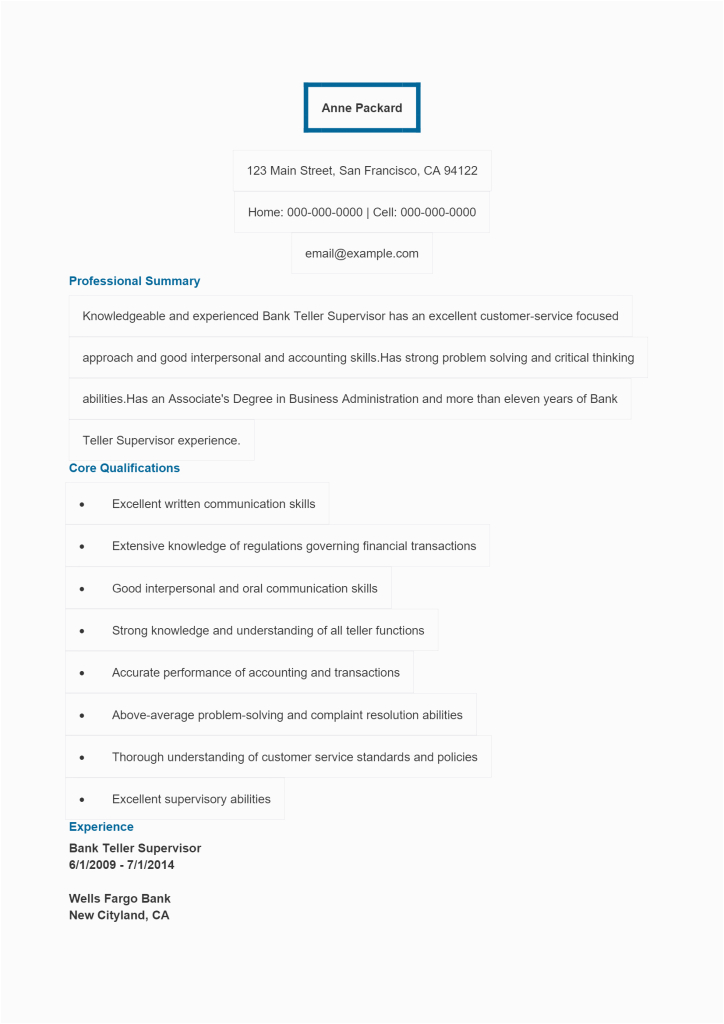 Sample Resume for Bank Teller Transtioning to Another Filed Download Free Bank Teller Docx Word Template On Resumethatworks