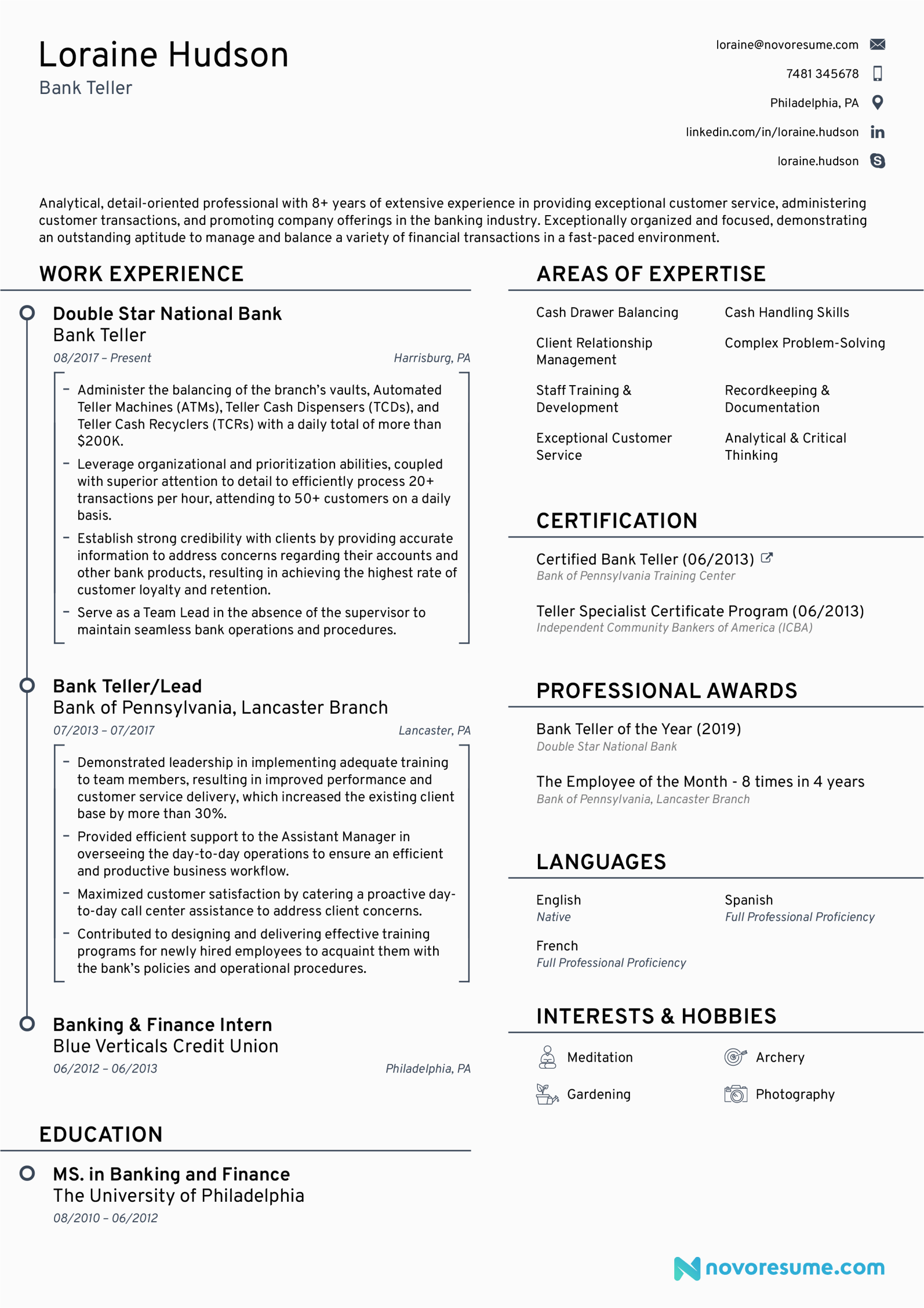 Sample Resume for Bank Teller Transtioning to Another Filed Download Free Bank Teller Resume Docx Word Template On