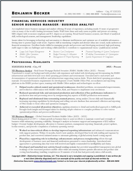 Sample Resume for Banking Business Analyst Sample Resume for Business Analyst In Banking Domain