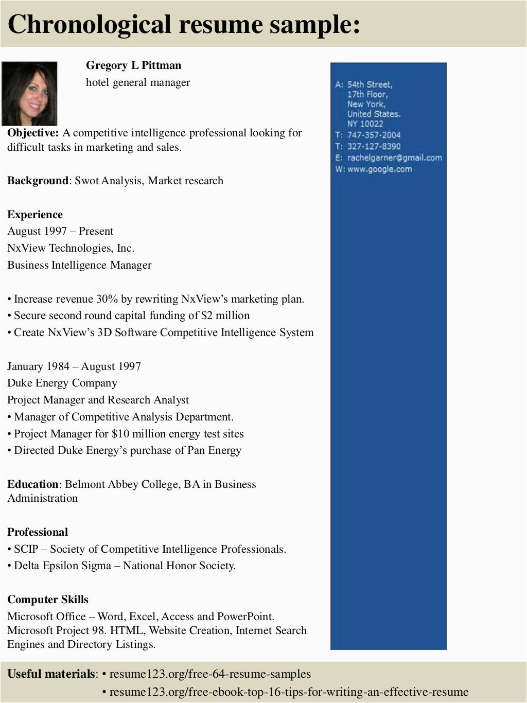 Sample Resume for General Manager Hotel top 8 Hotel General Manager Resume Samples