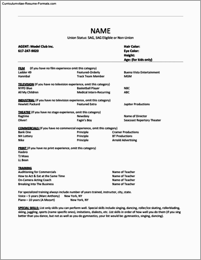 Sample Resume for Movie theater Manager theater Resume Template Free Samples Examples & format Resume