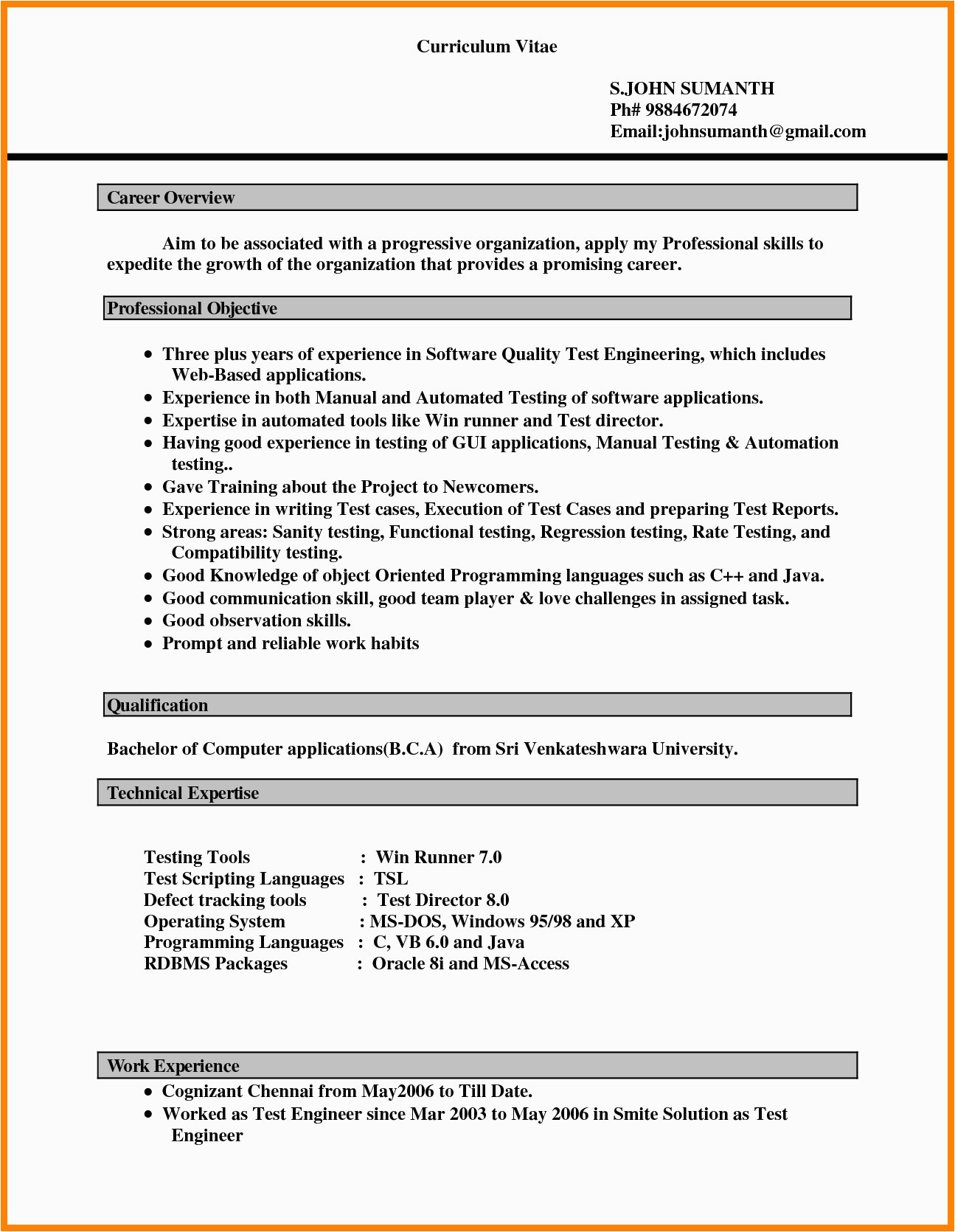 Sample Resume for Ms In Us with Work Experience Latest Resume format In Ms Word