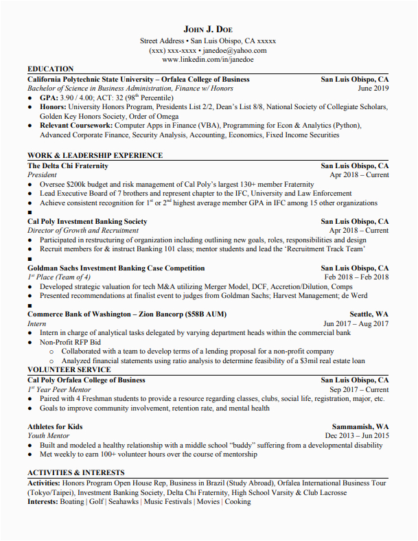 Sample Resume for Undergraduate Transfer Student Transfer Law Student Resume Finder Jobs