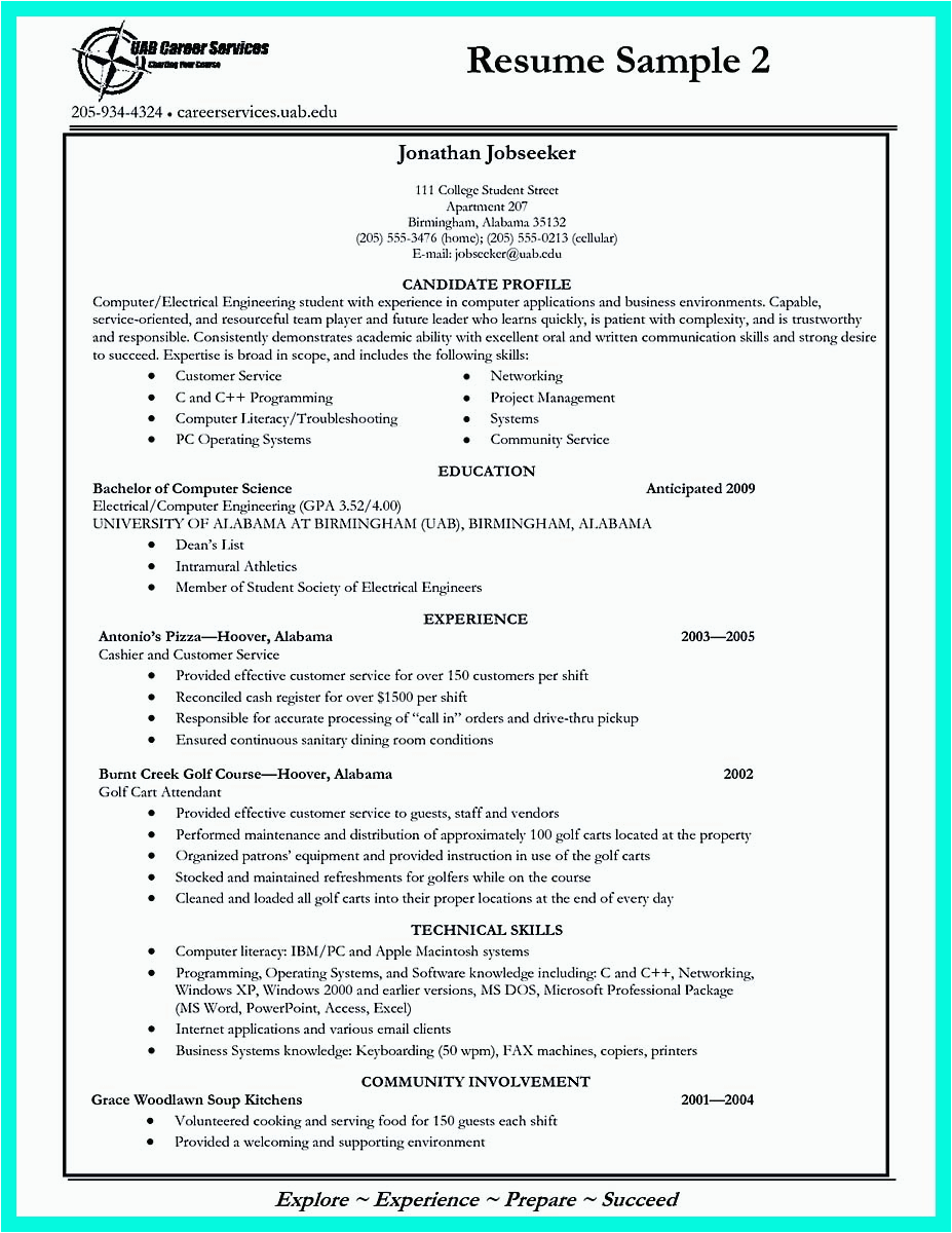 Sample Resume for Undergraduate Transfer Student Undergraduate Students Sample Resume for University Application 15