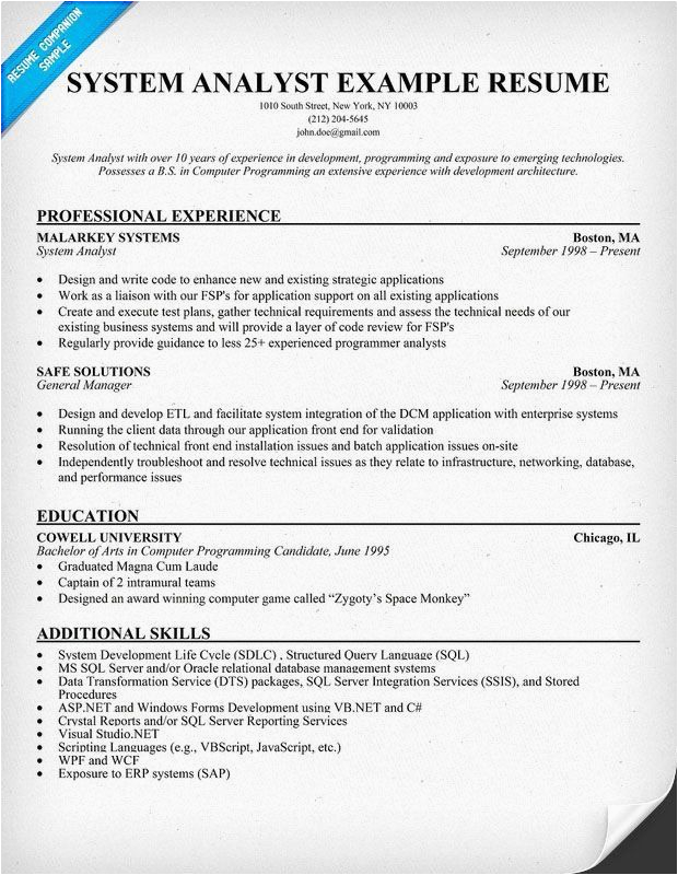 Sample Resume Objective Statements for Business Analyst Business Systems Analyst Resume New System Analyst Resume Resume Panion