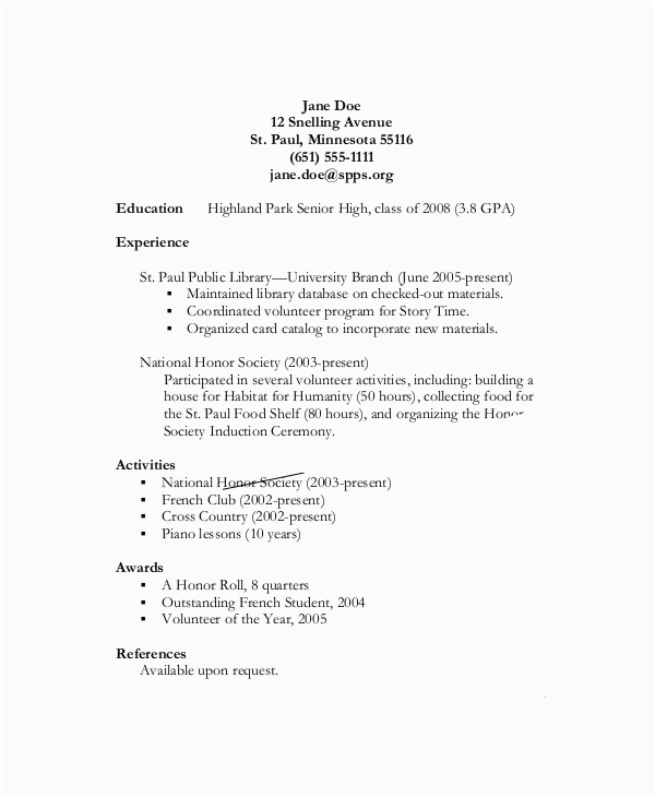 Sample Resume Objective Statements for High School Students Free 6 Sample Resume Objective Templates In Pdf
