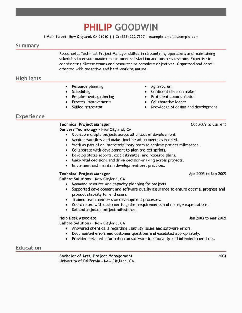 Sample Resume Objective Statements for Project Manager Resume Examples Project Manager Examples Manager