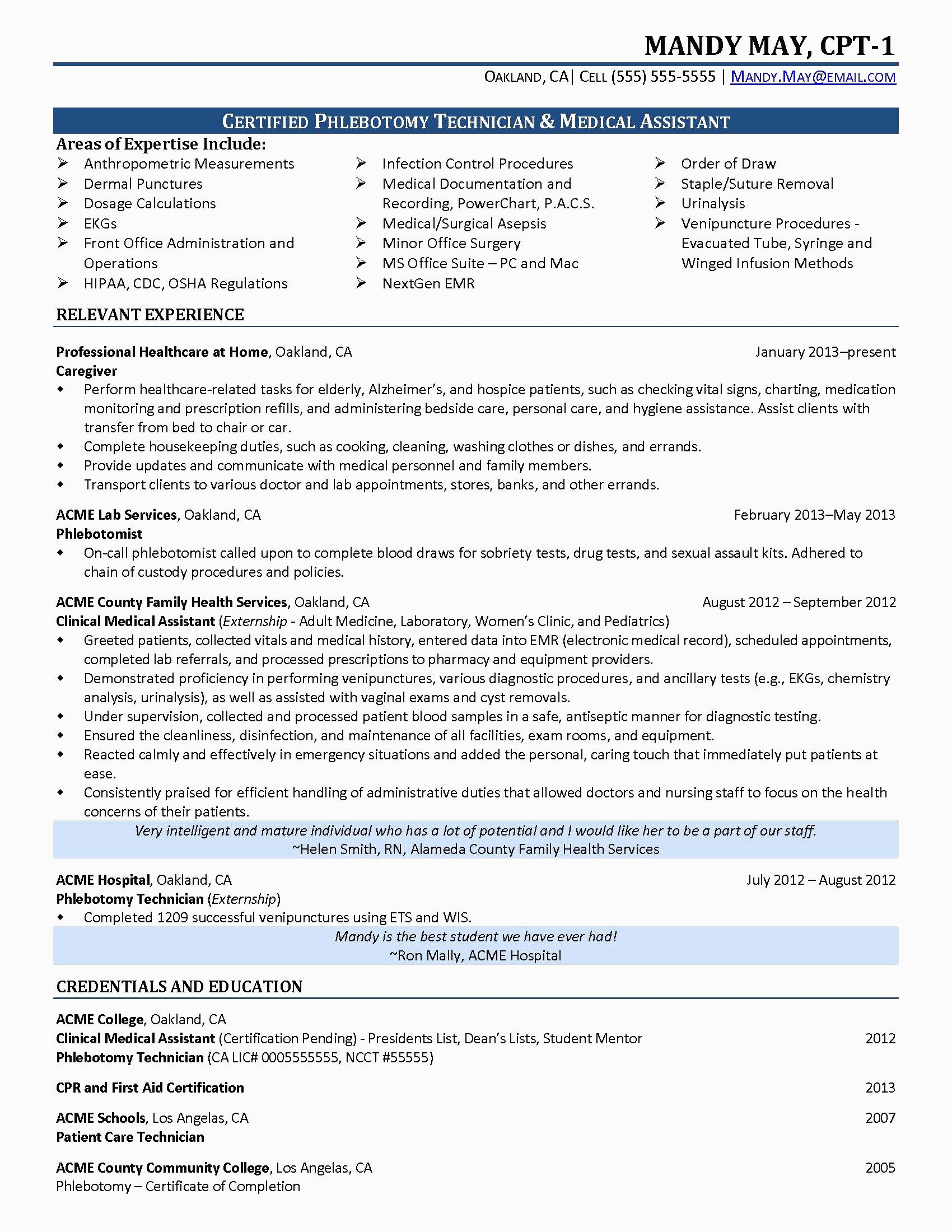 Sample Resumes for Medical assistant Students Medical assistant Student Resume
