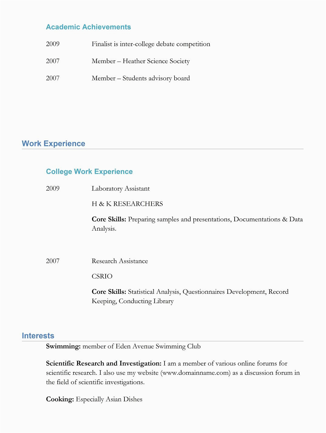 Samples Of Different Styles Of Resumes 9 Best Different Types Of Resumes formats Sample
