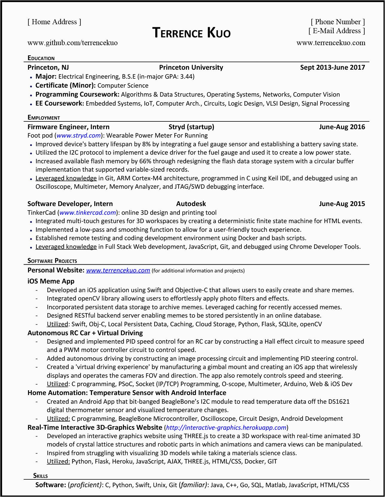 Software Project Description In Resume Sample How to Write A Killer software Engineering Résumé