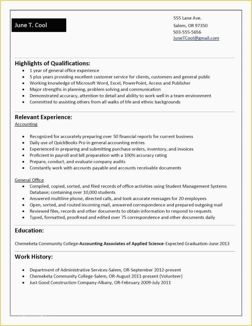 Amazing Resume Samples for someone with No Eperience Free Resume Templates for No Work Experience No Work Experience